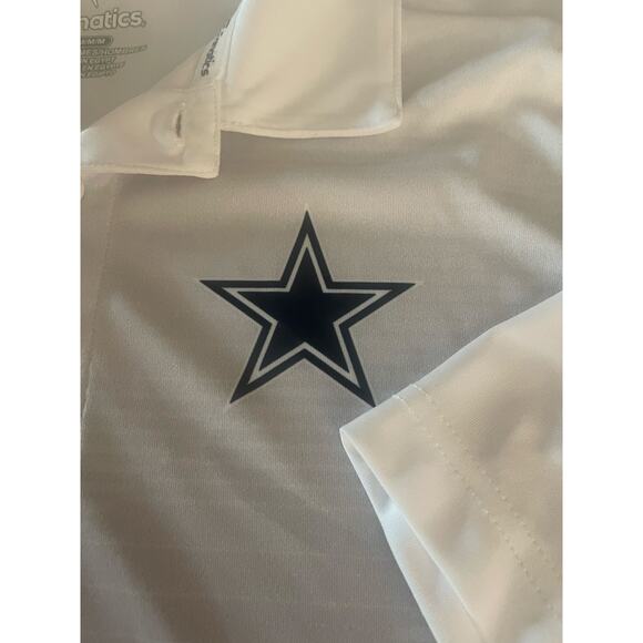 Dallas Cowboys Men's Medium Fanatics White Blue Gradient Polo Shirt - Picture 7 of 12